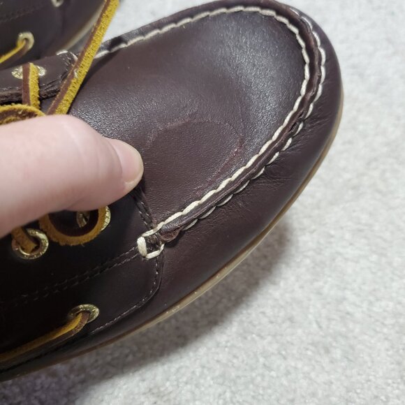 WIND RIVER WINDRIVER Deck Shoes Leather Loafers Boat Shoes Slip-On Brown Women 8 - Picture 11 of 11